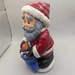 Hand painted large Santa a few scratches but adorable perfect Christmas decor